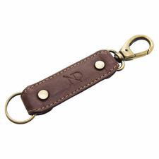 Brown Leather Trigger Loop Keyring