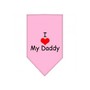 Mirage Pet Products I Heart My Daddy Screen Print Bandana for Pets, Small, Light Pink