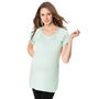 Short Sleeve Scoop Neck Raglan Sleeve Maternity Tunic