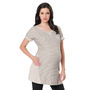 Short Sleeve Scoop Neck Sharkbite Hem Maternity Tunic
