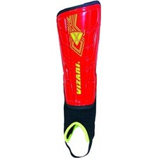 Vizari Malaga Shin Guard, Red/Yellow, XX-Small