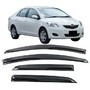  Ikon Motorsports 07-11 Toyota Yaris Smoked Aero JDM Stick On Vent Window Shade Visors Rain Guard