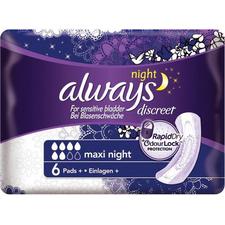 Always Discreet for Sensitive Bladder Maxi Night Pads (6)