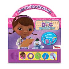 Doc McStuffins Doc to the Rescue Play-a-Sound Little Handle Board Book - buybuyBaby.com  