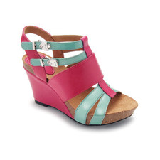 Aqua & Fuchsia Ankita Wedge
