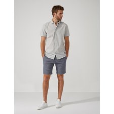 The Newport 9" Textured-Cotton Short in Blue