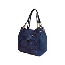 A-SHU NAVY BLUE 2-WAY TOTE HANDBAG / HOLDALL HANDBAG WITH LONG STRAP – A-SHU.CO.UK