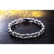 COOL STAINLESS STEEL MOTORCYCLE BIKER CHAIN BRACELET