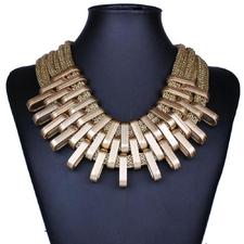 Imp-N-008 Charming Chunky Vintage Gold Plated Necklace