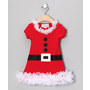 White Mrs. Claus Ruffle Dress - Infant, Toddler & Girls