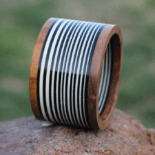 Inlay Work Wooden Bangle - Zarood -  Quality Fashion from the Heart of India - 1