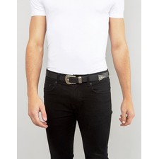 Slim Leather Western Belt