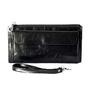 A-SHU LARGE BLACK GENUINE LEATHER MULTI-COMPARTMENT PURSE / CLUTCH BAG – A-SHU.CO.UK