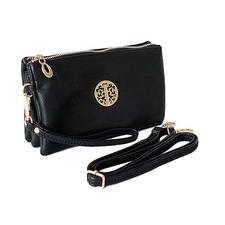 A-SHU MEDIUM MULTI-COMPARTMENT CROSS-BODY CLUTCH BAG - BLACK – A-SHU.CO.UK