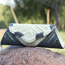 Blue Eagle Clutch - Zarood -  Quality Fashion from the Heart of India - 1