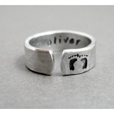 Custom New Mom Ring - Personalized with Name