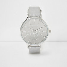 Light grey diamante watch