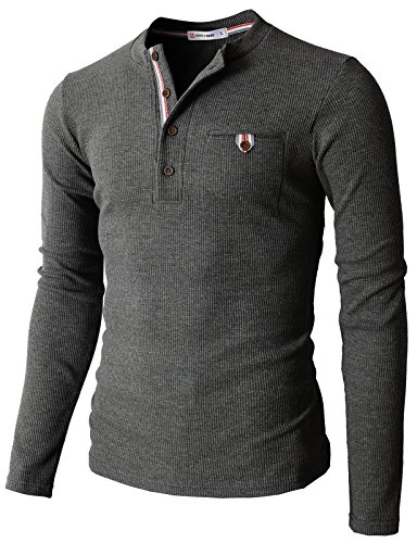 H2H Mens Casual Slim Fit He...