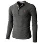 H2H Mens Casual Slim Fit Henley Shirts With Bound Pocket of Waffle Cotton