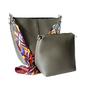 DESIGNER STYLE GREY BAG IN BAG SHOULDER BAG SET WITH MULTICOLOUR STRAP – A-SHU.CO.UK