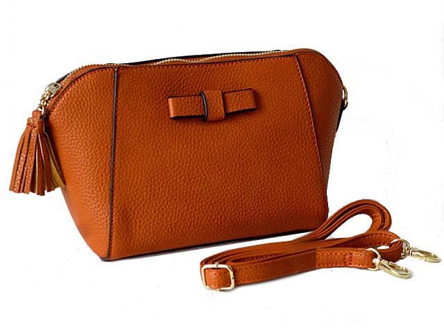 A-SHU SMALL TAN CROSS-BODY ...