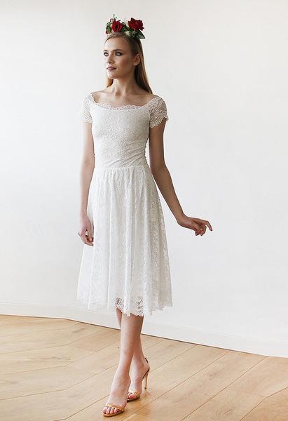 Ivory Off-The-Shoulder Shor...