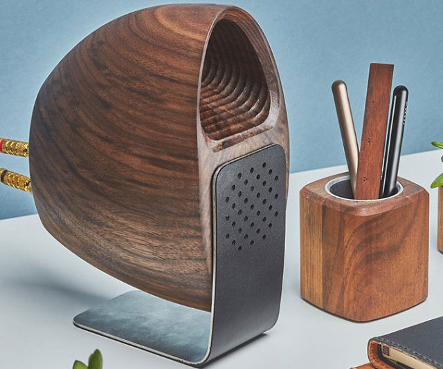 Walnut Speakers & Amp