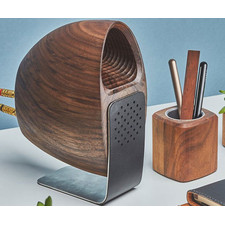 Walnut Speakers & Amp