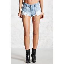 Distressed Denim Shorts