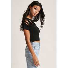 Ladder Cutout Crop Top