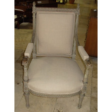 Antique Painted French Armchair
