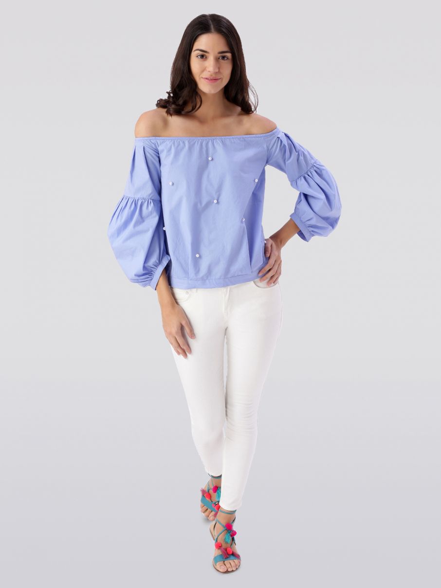Buy Beaded Bardot Chambray ...