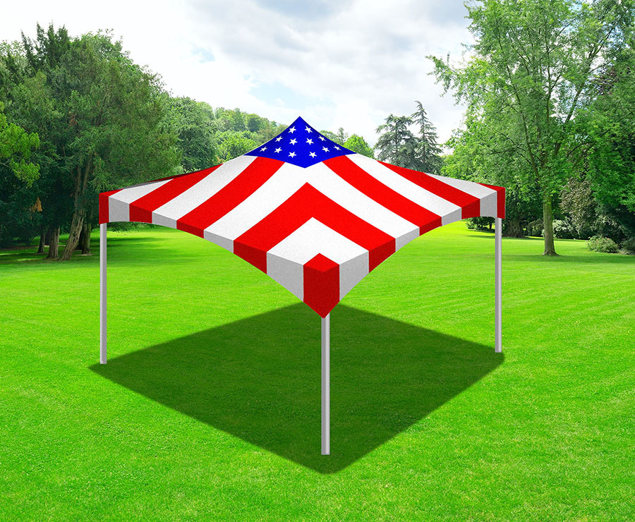 20 x 20 Red White and Blue ...