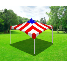 20 x 20 Red White and Blue American Flag High Peak Frame Tent Complete