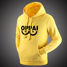 Oppai Hoodie Yellow For Sale - Free Shipping Worldwide