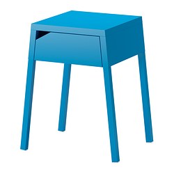 SELJE nightstand, blue Widt...