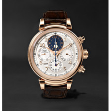 Da Vinci Perpetual Calendar Chronograph 43mm 18-Karat Red Gold And Alligator Watch