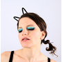 leather kitty ears