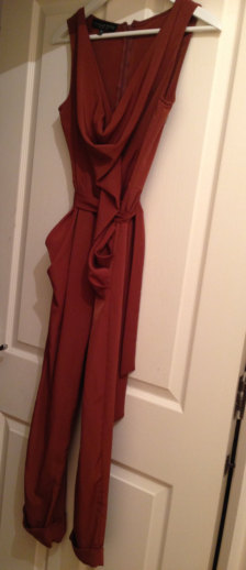 Jumpsuit brown bronze gold ...
