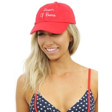 The Laundry Room Queen of Beers Hat in Red Hot