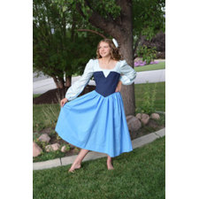 Adult Ariel, Little Mermaid, Blue Kiss the Girl Land Costume Dress