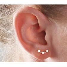 Silver Stars Ear Studs - nunujewellery