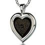 Good Christmas Presents for Mom, Engraved Necklaces, CZ White Heart, Birthday Gift for Mother by Nano Jewelry