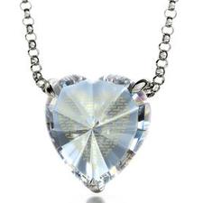 Good Christmas Presents for Mom: Meaningful Necklaces, CZ White Heart, Special Mother's Day Gifts by Nano Jewelry