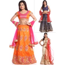 Buy Stylish Art Silk Lehengas by Chhabra555 (Pick Any 1)