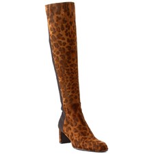 Stuart Weitzman Stuart Weitzman Demi Suede Leopard-Print Over The Knee Boot