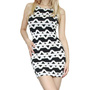 Electric Geometric Bodycon Print Dress - Lexxa