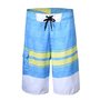 Nonwe Men's Quick Dry Swim Trunks Colorful Stripe Beach Shorts with Mesh Lining