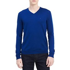 Calvin Klein Men's Merino Solid V-Neck Sweater