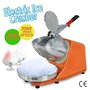 ZENY Electric Ice Shaver 300W 1400r/min w/ Stainless Steel Blade Shaved Ice Snow Cone Maker Kitchen Machine (Orange)